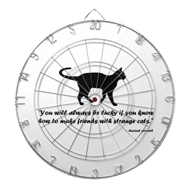 Ancient Cat Proverb Dartboard (Front)
