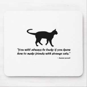 Ancient Cat Proverb Mouse Mat