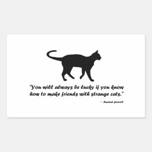 Ancient Cat Proverb Rectangular Sticker