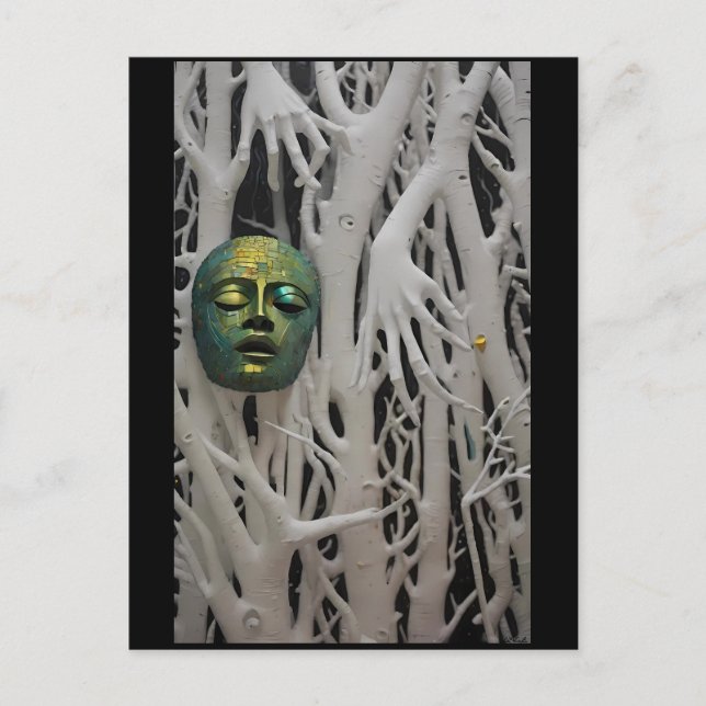 Ancient Celebrity Death Mask Postcard (Front)