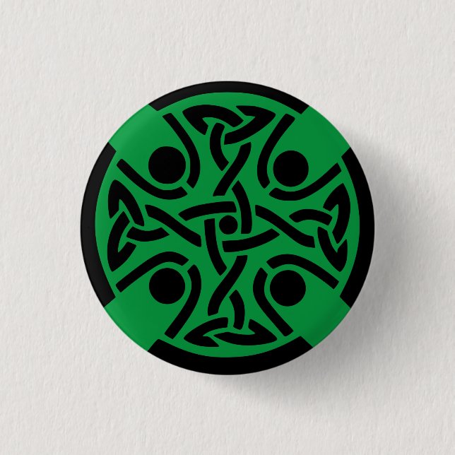 Ancient Celtic Cross Knotwork Fine Art 3 Cm Round Badge (Front)