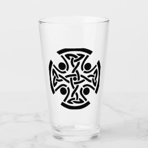 Ancient Celtic Cross Knotwork Fine Art Glass