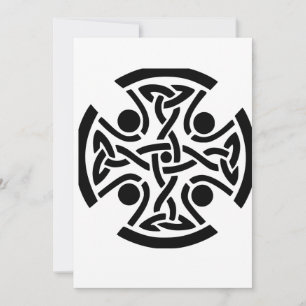 Ancient Celtic Cross Knotwork Fine Art Invitation