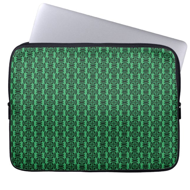 Ancient Celtic Cross Knotwork Fine Art Laptop Sleeve (Front)