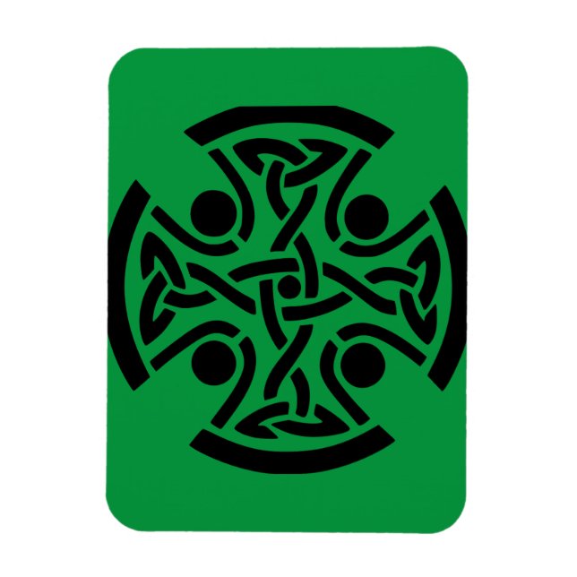 Ancient Celtic Cross Knotwork Fine Art Magnet (Vertical)