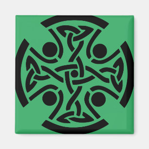 Ancient Celtic Cross Knotwork Fine Art Magnet