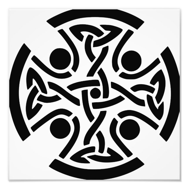 Ancient Celtic Cross Knotwork Fine Art Photo Print (Front)