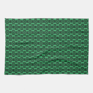Ancient Celtic Cross Knotwork Fine Art Tea Towel