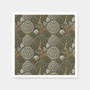 Ancient Celtic Knot & Stone Scottish Pattern Art Napkin