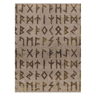 Ancient Celtic Runes Alphabet pattern Tablecloth