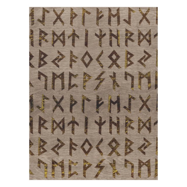 Ancient Celtic Runes  Alphabet pattern Tablecloth (Front)