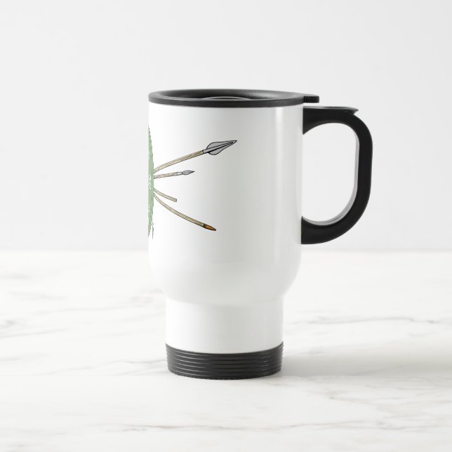 Ancient Celtic Shield and Spears Travel Mug (Right)