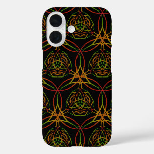 Ancient Celtic Style Thin Hammered Metal Lines iPhone 16 Case