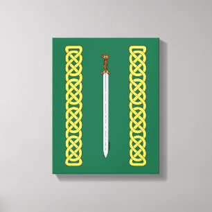 Ancient Celtic Sword and Knotwork Canvas Print