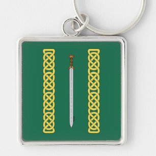 Ancient Celtic Sword and Knotwork Key Ring