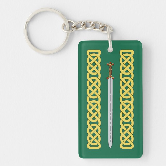 Ancient Celtic Sword and Knotwork Key Ring (Front)