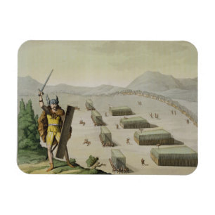 Ancient Celts or Gauls in Battle, c.1800-18 (colou Magnet