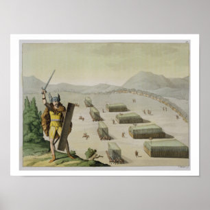 Ancient Celts or Gauls in Battle, c.1800-18 (colou Poster