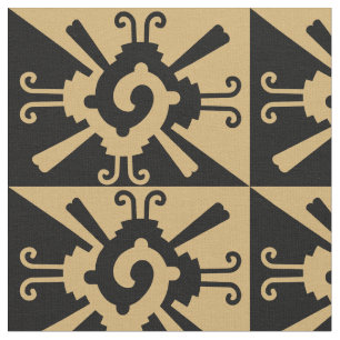 Ancient Central American Design Pattern Fabric