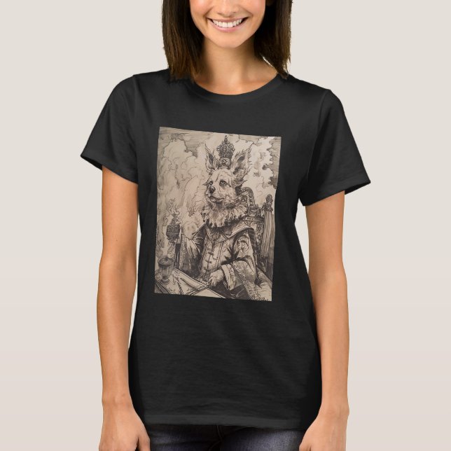 Ancient Chinese Dog Politician Retro Ming Dynasty  T-Shirt (Front)