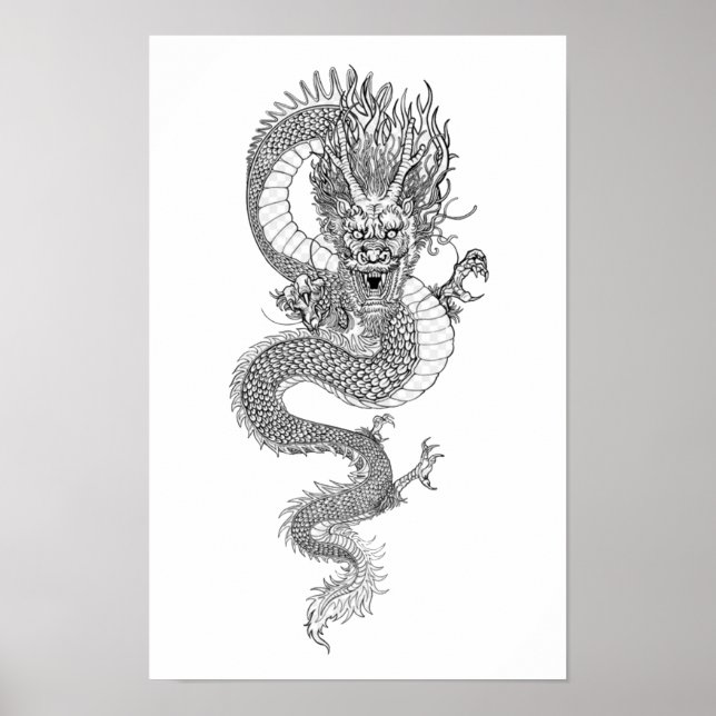 Ancient Chinese dragon  Poster (Front)