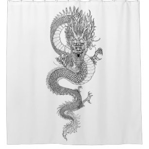 Ancient Chinese dragon  Shower Curtain