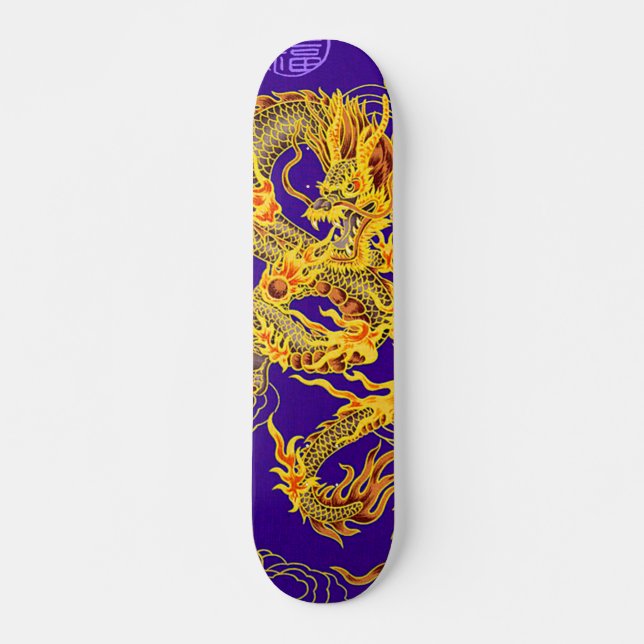 Ancient Chinese Emperor Dragon Custom Pro Board Skateboard (Front)