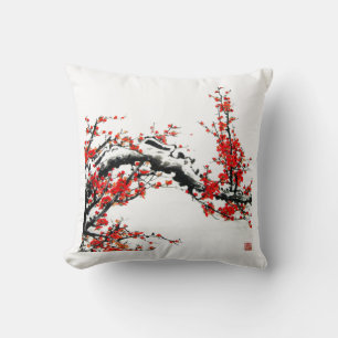 Ancient Chinese Plum Tree Cushion