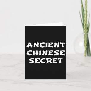 Ancient Chinese Secret Funny Halloween Sauce T Shi Card