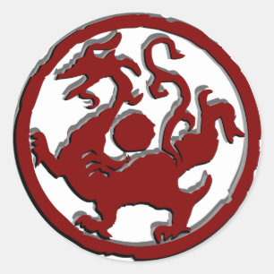 Ancient Chinese symbol : Dragon Classic Round Sticker