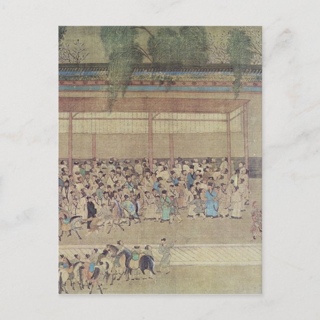 Ancient Chinese Waiting for Examination Postcard (Front)