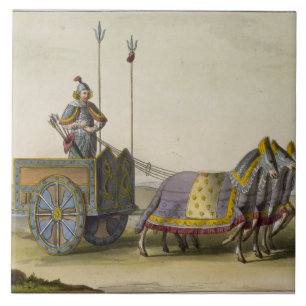 Ancient Chinese War Chariot, from 'Le Costume Anci Tile