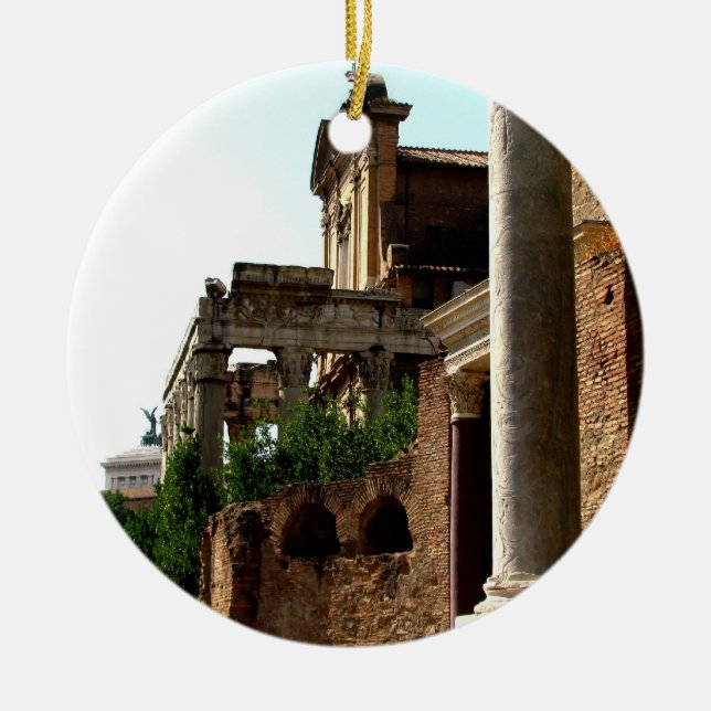 Ancient City Ceramic Tree Decoration (Front)