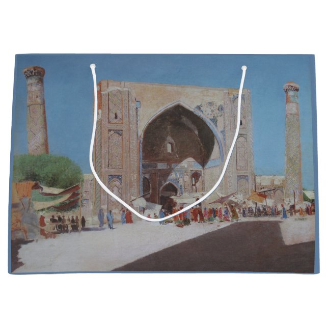 Ancient City of Samarkand (by Vasily Vereshchagin) Large Gift Bag (Front)