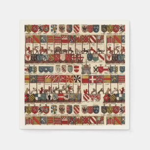 Ancient Coats of Arms Heraldry of Wallonia Napkin