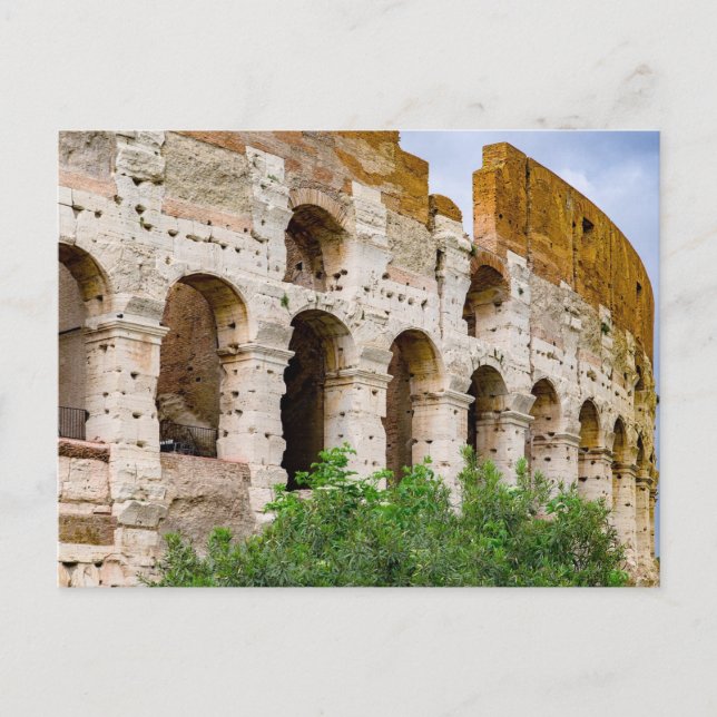 Ancient Colosseum Ruins in Rome, Italy Postcard (Front)