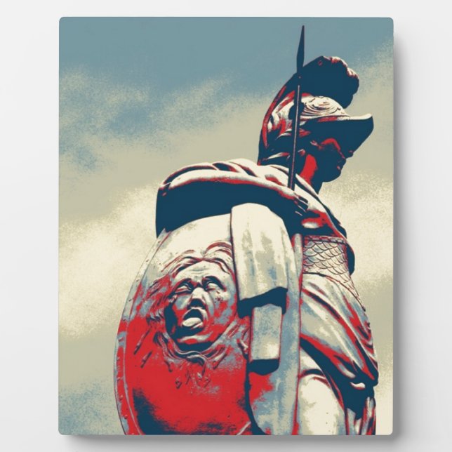 Ancient Colosseum Spartan Warrior Roman Gladiator Plaque (Front)