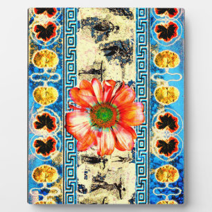 Ancient Dance with dancers, daisy and leaves Plaque