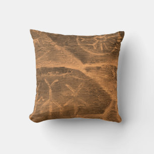 ancient design on the cave wall. history of antiqu cushion