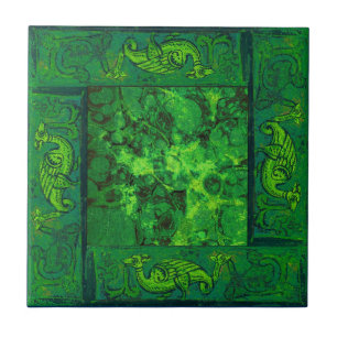 Ancient Designs In Emerald Third Of Four Tile