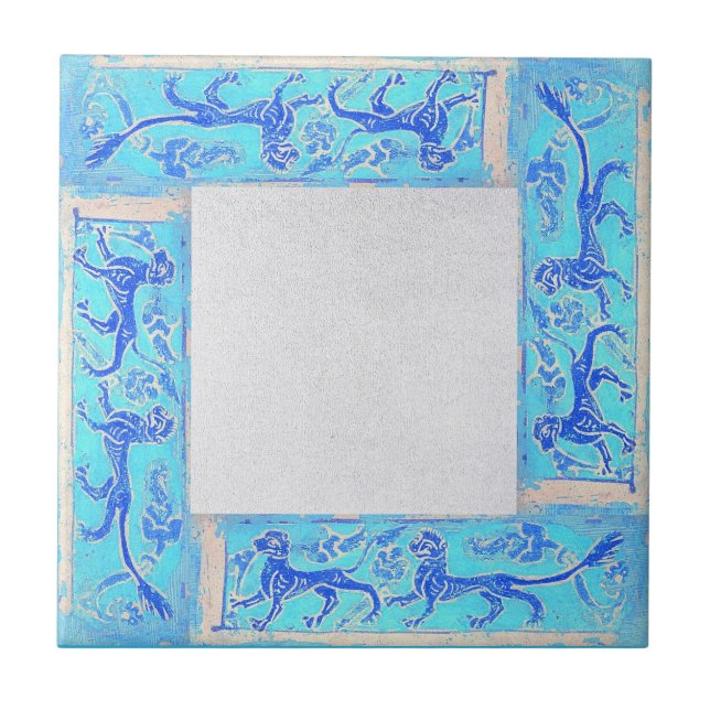 Ancient Designs In Sky Blue Second Of Four Tile (Front)