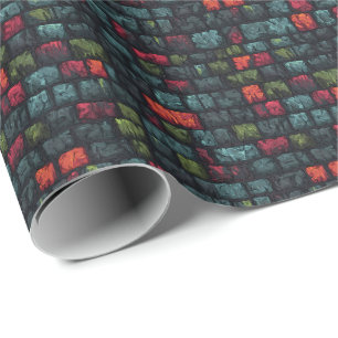 Ancient Dungeon Stone Bricks D&D Mediaeval Fantasy Wrapping Paper