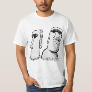 Ancient Easter Island Statues Sketch T-Shirt