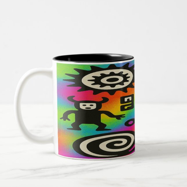 Ancient Echoes – Psychedelic Petroglyph Mug (Left)