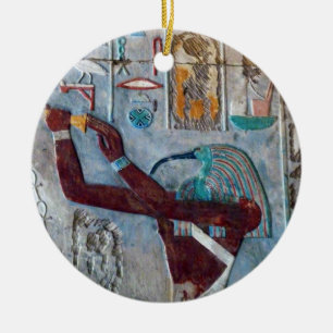 Ancient Egypt Art: Ibis Hieroglyphics Ornament