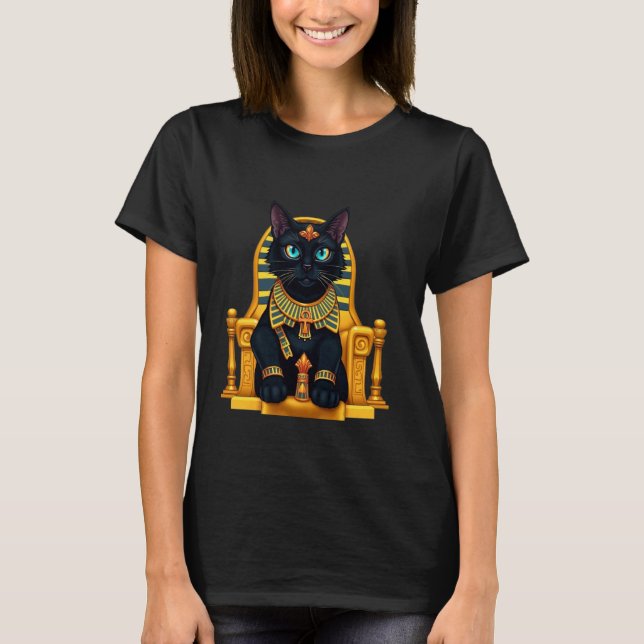Ancient Egypt Cat Queen T-Shirt (Front)