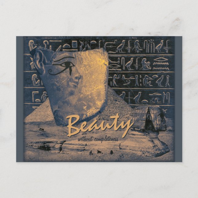 Ancient Egypt collage with beautiful face CC0364 Postcard (Front)