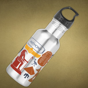 Ancient Egypt Egyptian Graphics Collage 532 Ml Water Bottle