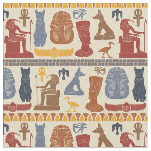 Ancient Egypt Egyptian Graphics Collage Fabric