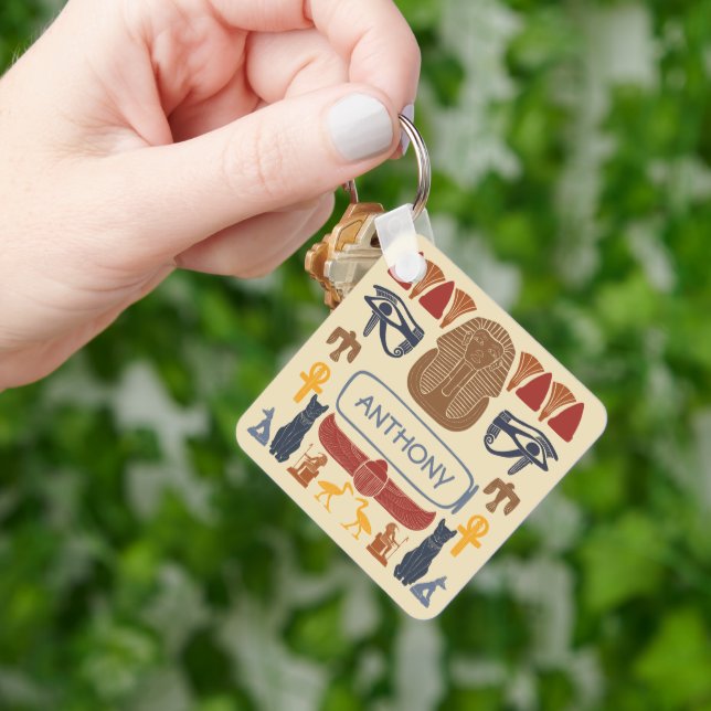 Ancient Egypt Egyptian Graphics Collage Key Ring (Hand)
